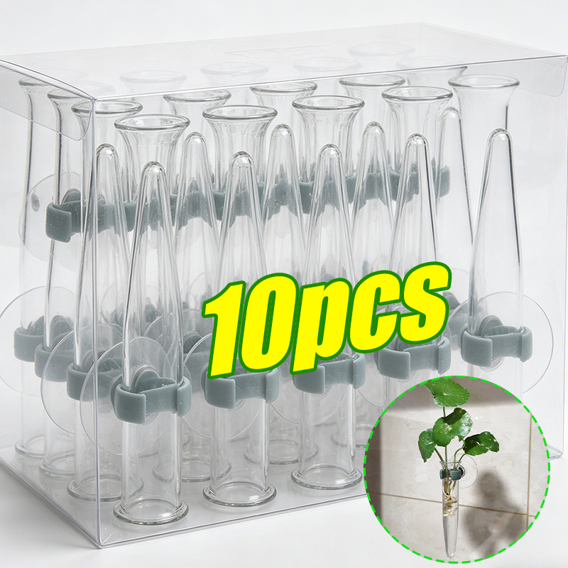 Nutrition & Fitness Class - 11cmの花用ウォーターチューブ、プラスチック製栄養容器、吸盤付きフラワーホルダー、生花アレンジメント用、花屋用品