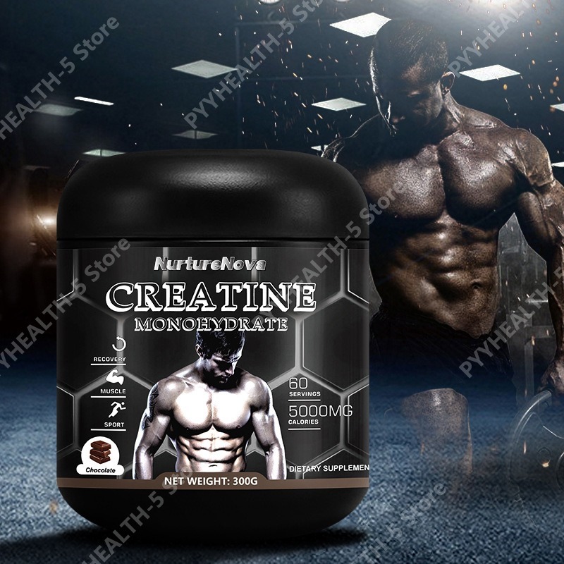 Nutrition Fitness Supplements - クレアチンモノハイドレートパウダー 99% 高純度 チョコレート風味、60回分 300g、フィットネス栄養補助食品