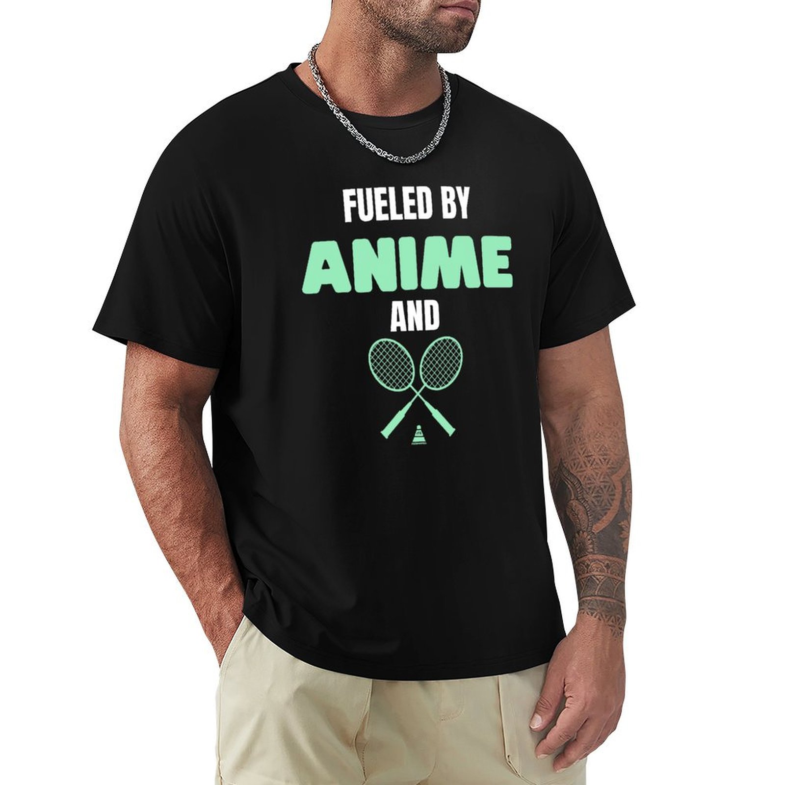 Fuel Fitness & Nutrition Oakbank - アニメとバドミントン漫画にインスパイアされたスポーツTシャツ フィットネス 速乾性 半袖トップス
