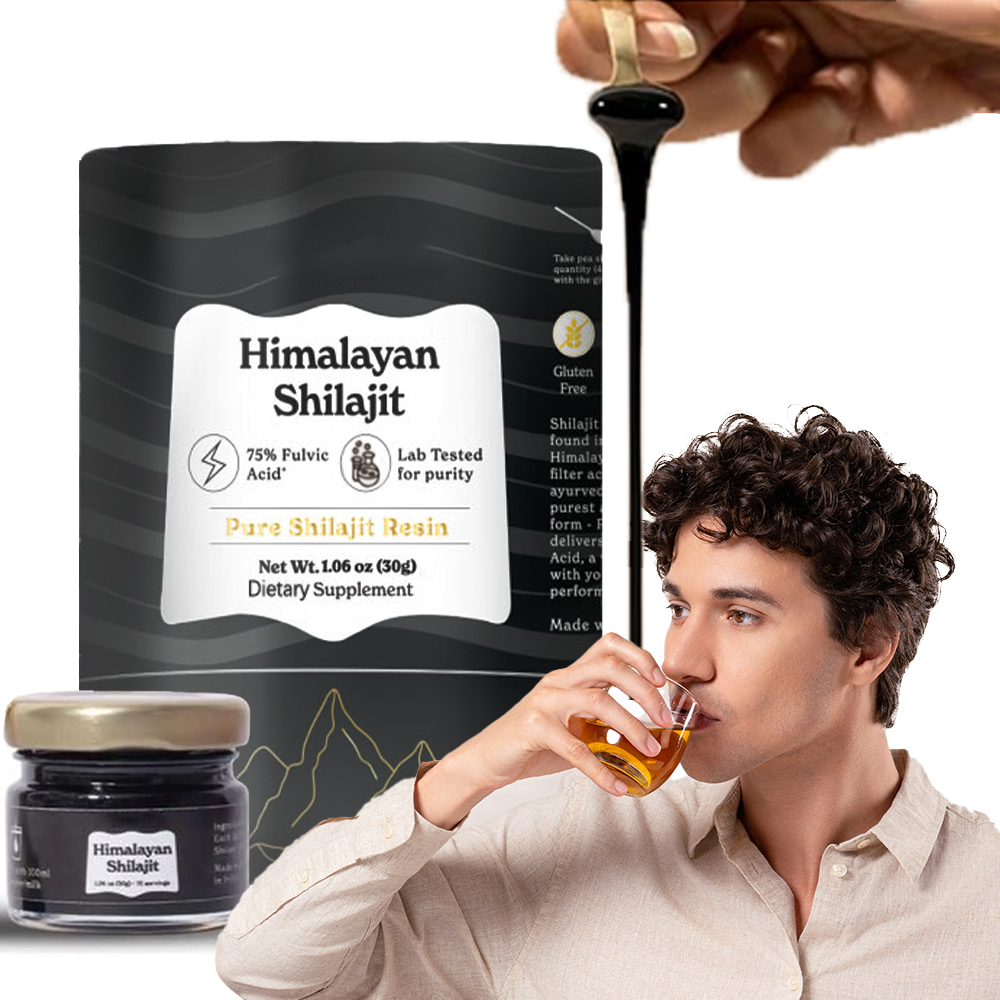 Shilajit Resin Pure - 純ヒマラヤ産シラジット、ソフトレジン、オーガニック＆高栄養価フルボ酸、男性と女性のためのエネルギーと免疫サポート