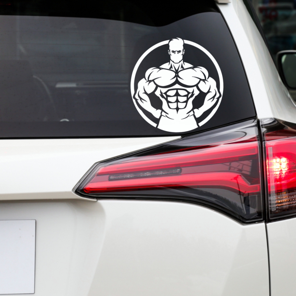 車のステッカーフィットネス愛好家ジム超筋肉質の男面白い反射デ - Fuel Fitness & Nutrition Oakbank のレビューと価格