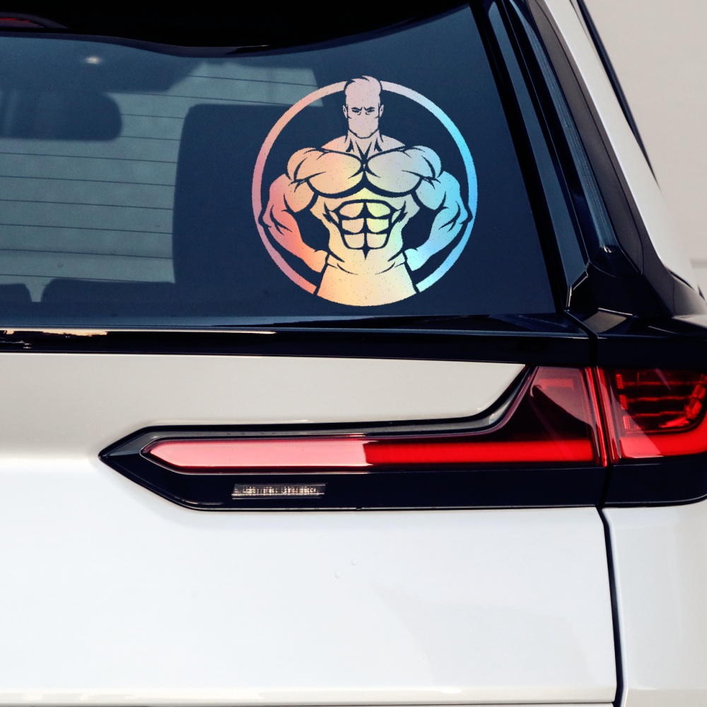 車のステッカーフィットネス愛好家ジム超筋肉質の男面白い反射デ - Fuel Fitness & Nutrition Oakbank のレビューと価格