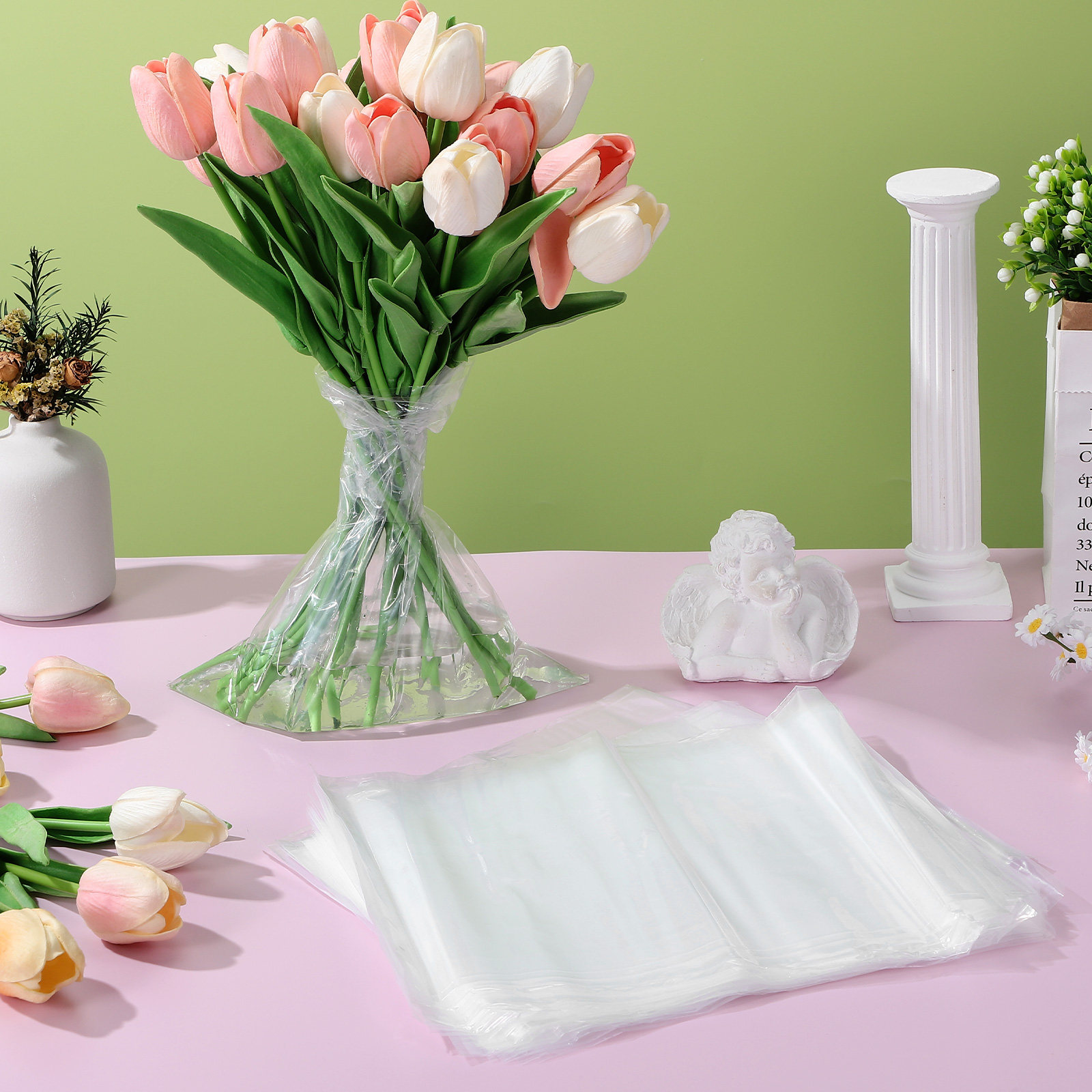 50 個フラワーバッグプラスチック生花栄養バッグ水貯蔵バッグ - Nutrition & Fitness Class のレビューと価格
