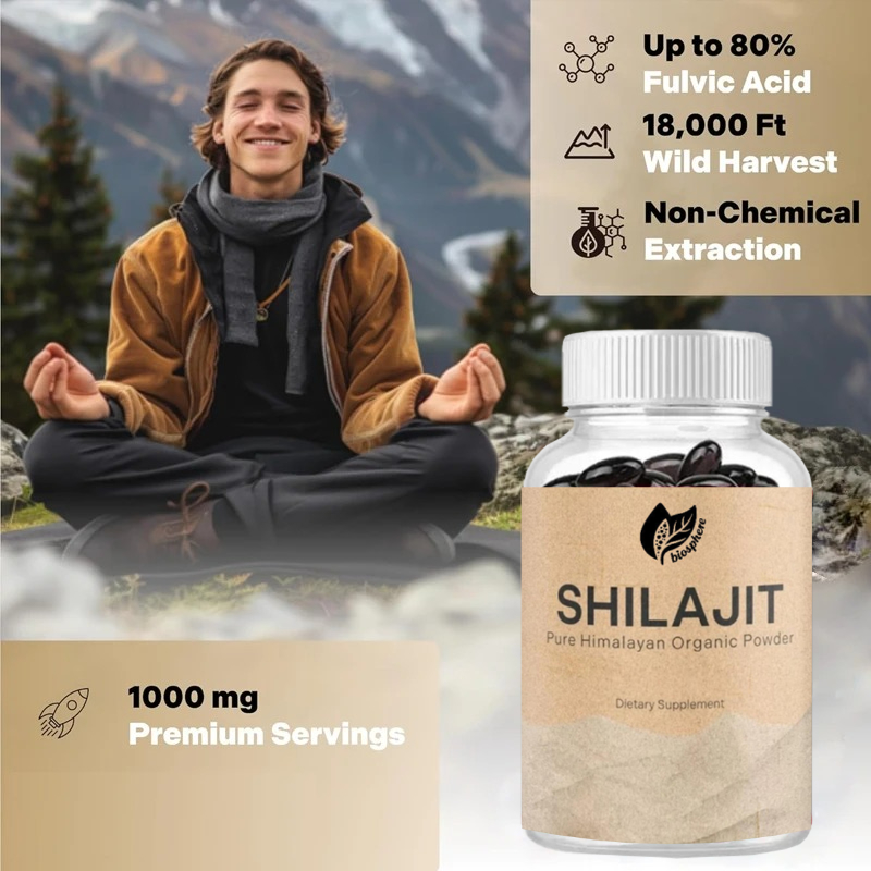 純ヒマラヤ産シラジット樹脂エキス 1000mg、85種類以上 - Shilajit Resin Pure のレビューと価格
