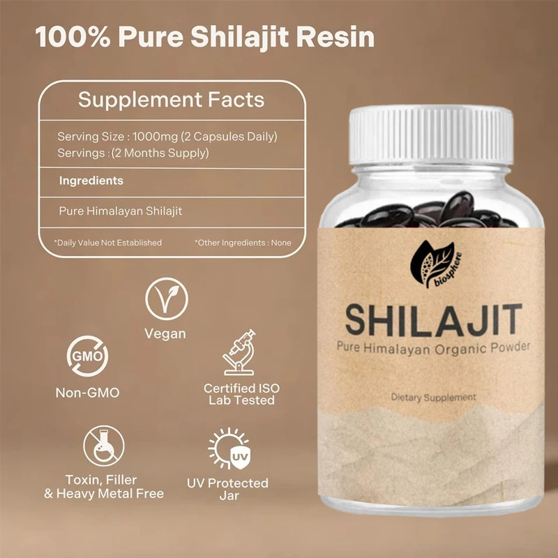 純ヒマラヤ産シラジット樹脂エキス 1000mg、85種類以上 - Shilajit Resin Pure のレビューと価格