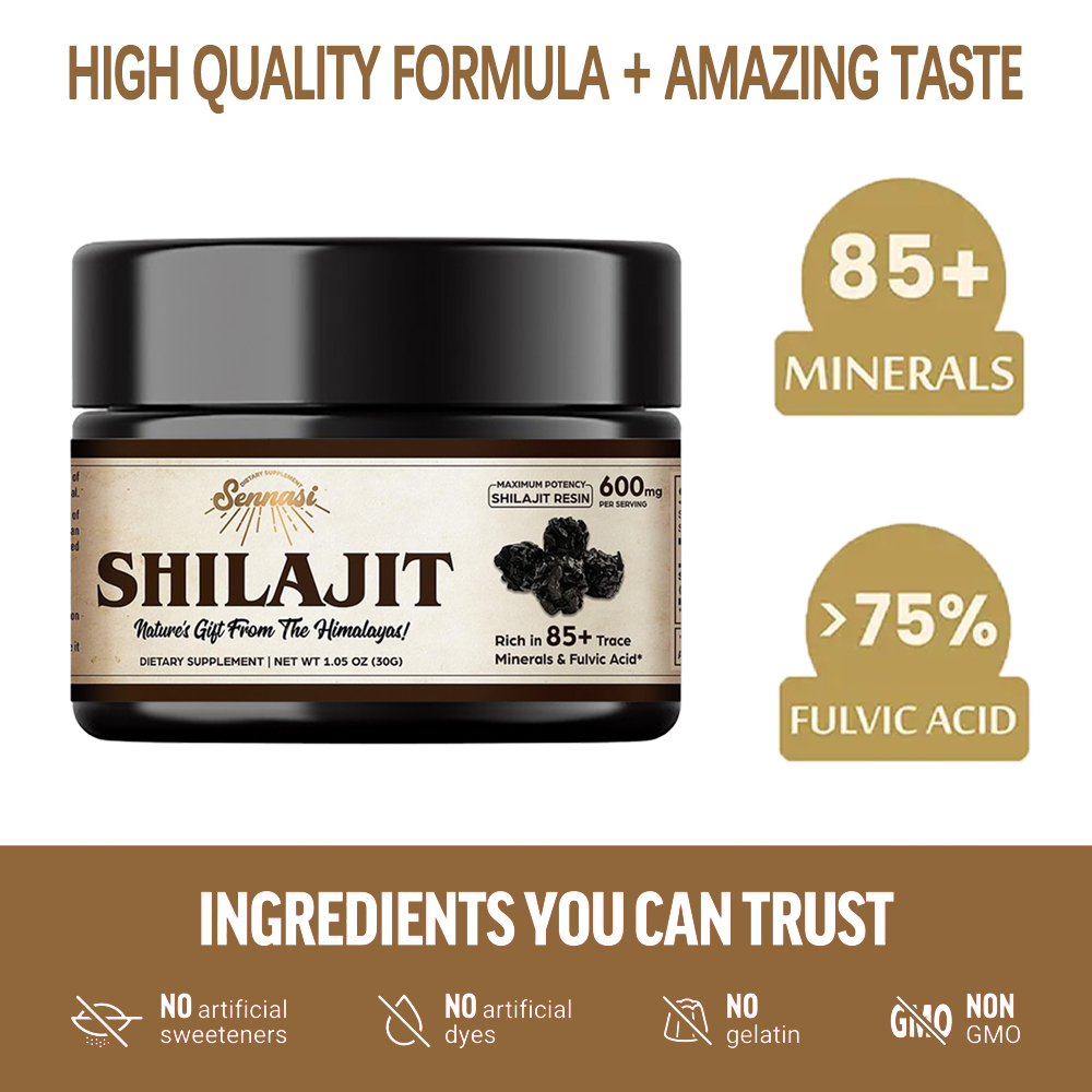 純粋なヒマラヤ産シラジット樹脂、85種類以上の天然ミネラル配 - Shilajit Resin Pure のレビューと価格
